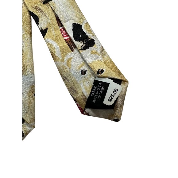 Coca-Cola Polar Bear Print Neck Tie Beige & Multicolor Polyester - Picture 7 of 7